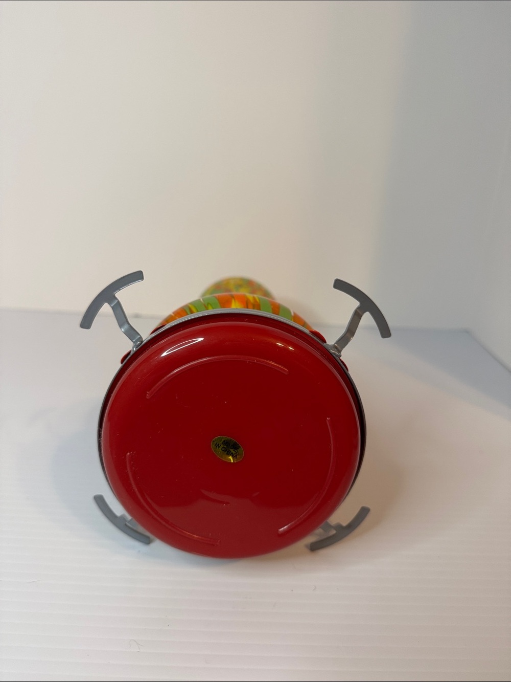 Glass Hummingbird Feeder - Orange & Green - Picture 6 of 6
